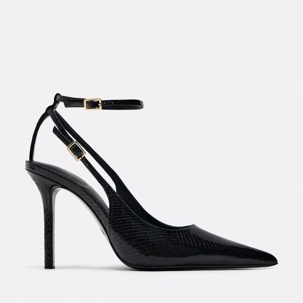 Croc print Zara heels